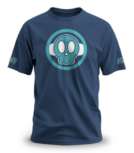 Camiseta Skull Cricule con Estampado Frontal | Color Océano